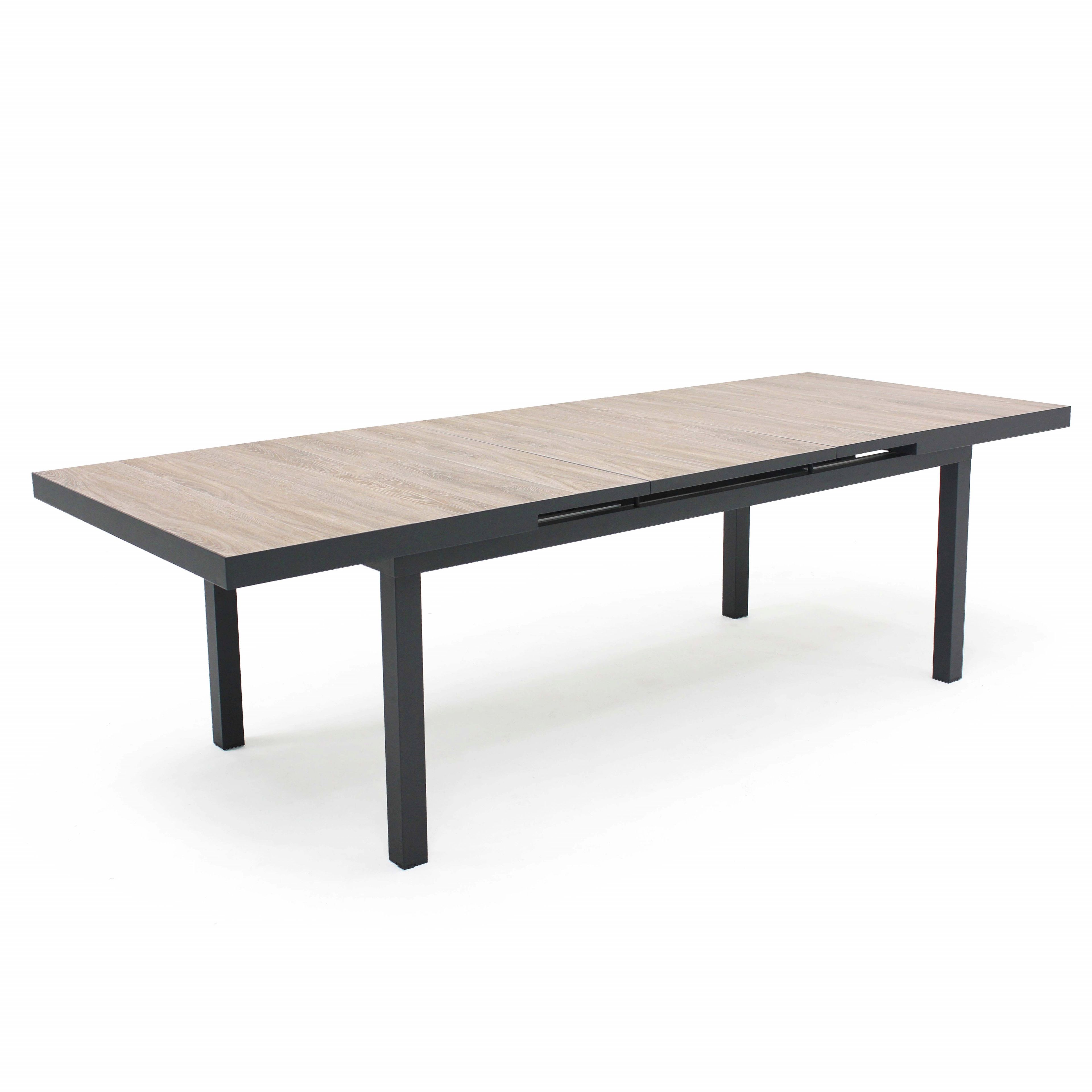 Outsunny Table de Jardin Aluminium Table Extensible avec Plateau