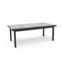 Table de jardin extensible pieds droits