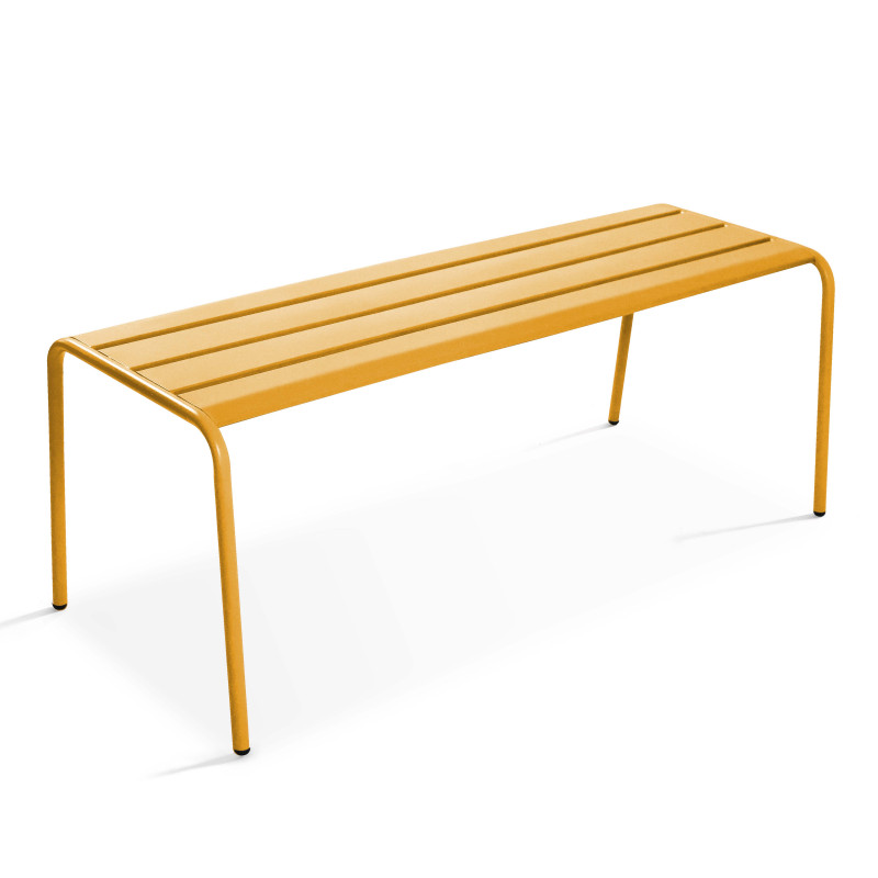 Banquette de jardin en métal - jaune