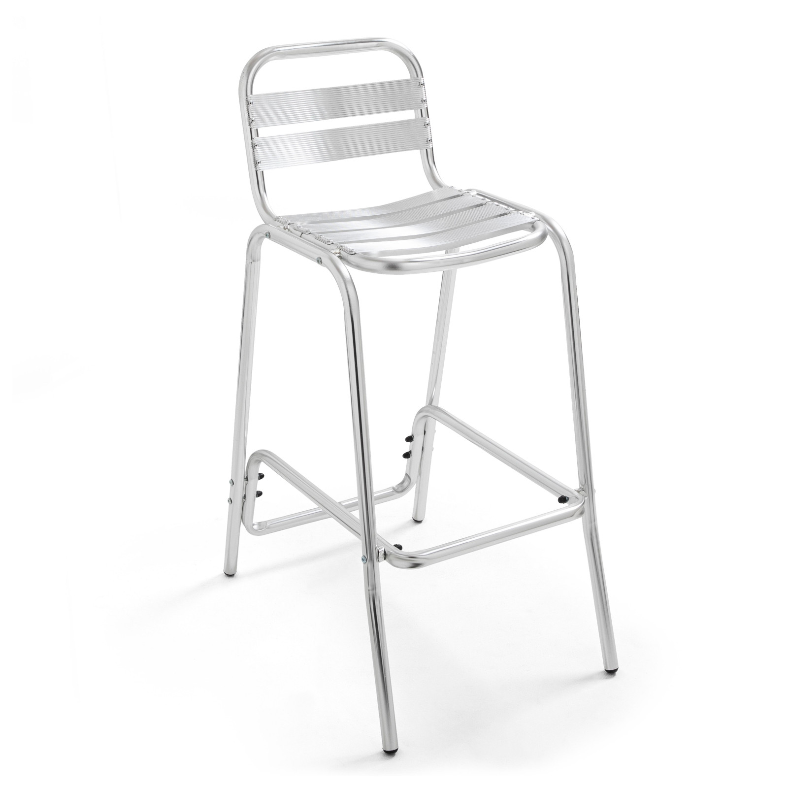 Table haute mange-debout d'extérieur en aluminium blanc ou gris chez KSL  LIVING
