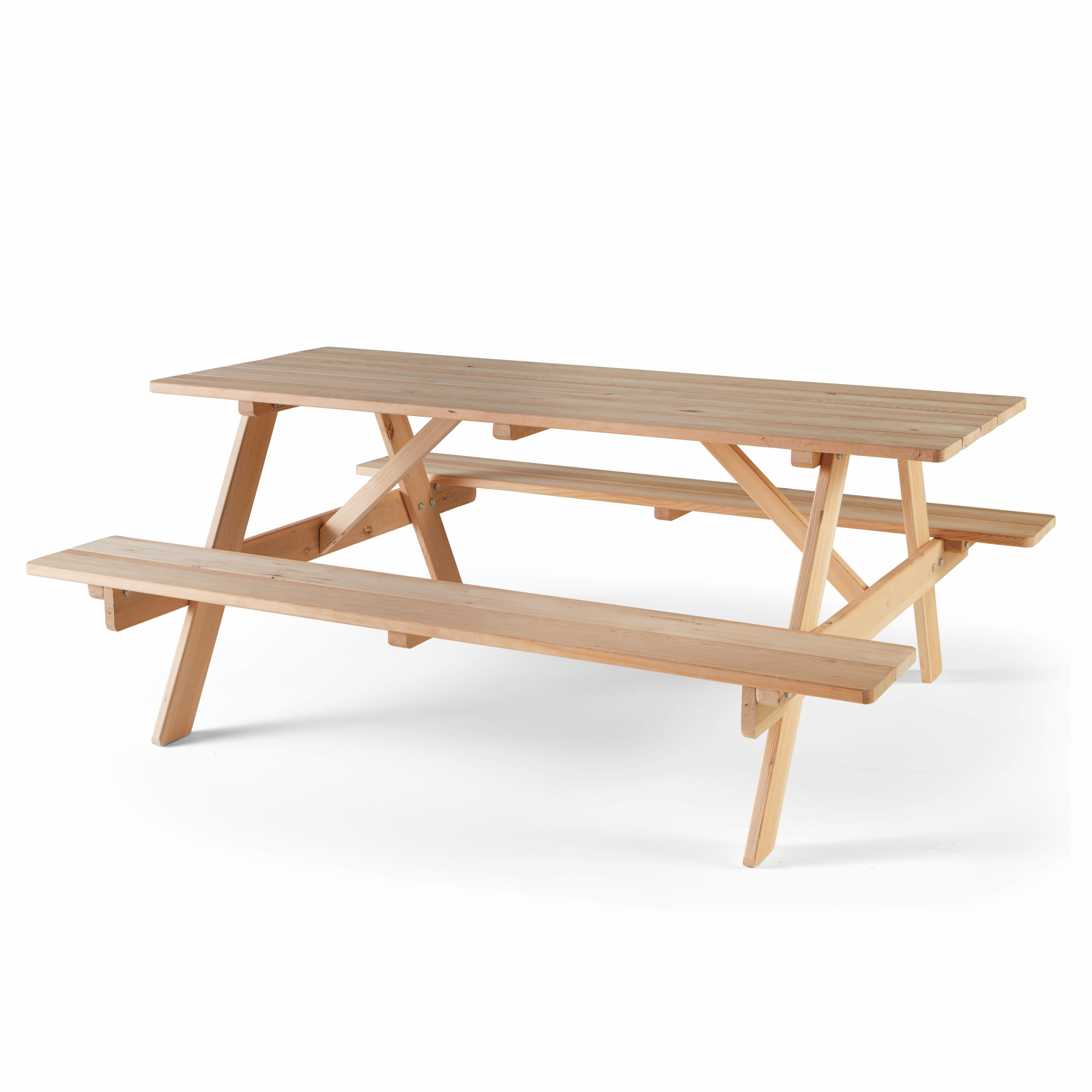 Table de pique-nique en bois de hemlock 6 places