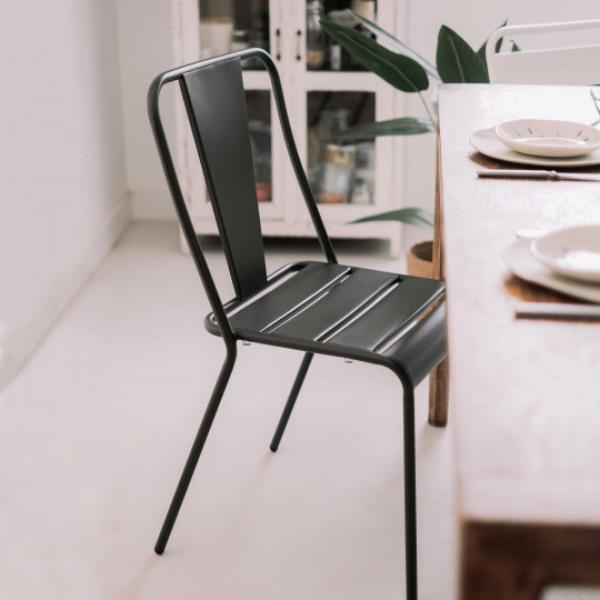 Lot de 4 chaises de salle à manger - OVONNI - Style contemporain - Cadre et  Pied Bois et rembourrage en tissu