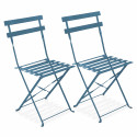 Lot de 2 chaises de jardin pacific en métal