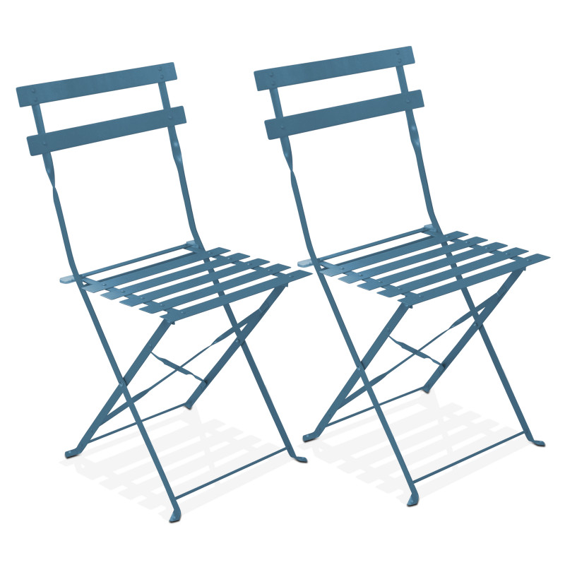 Lot de 2 chaises de jardin pacific en métal