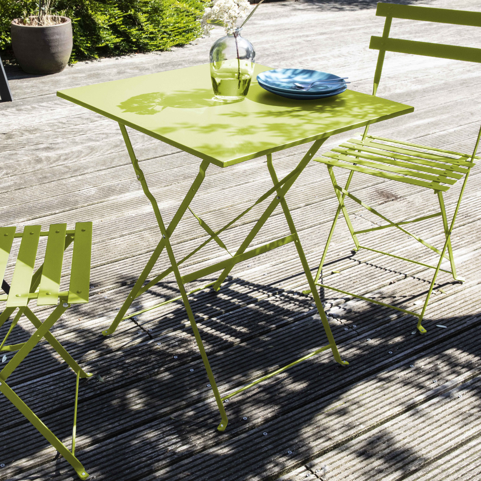 Table De Jardin Bistrot Carrée 60 X 60 Cm Pliante | Oviala