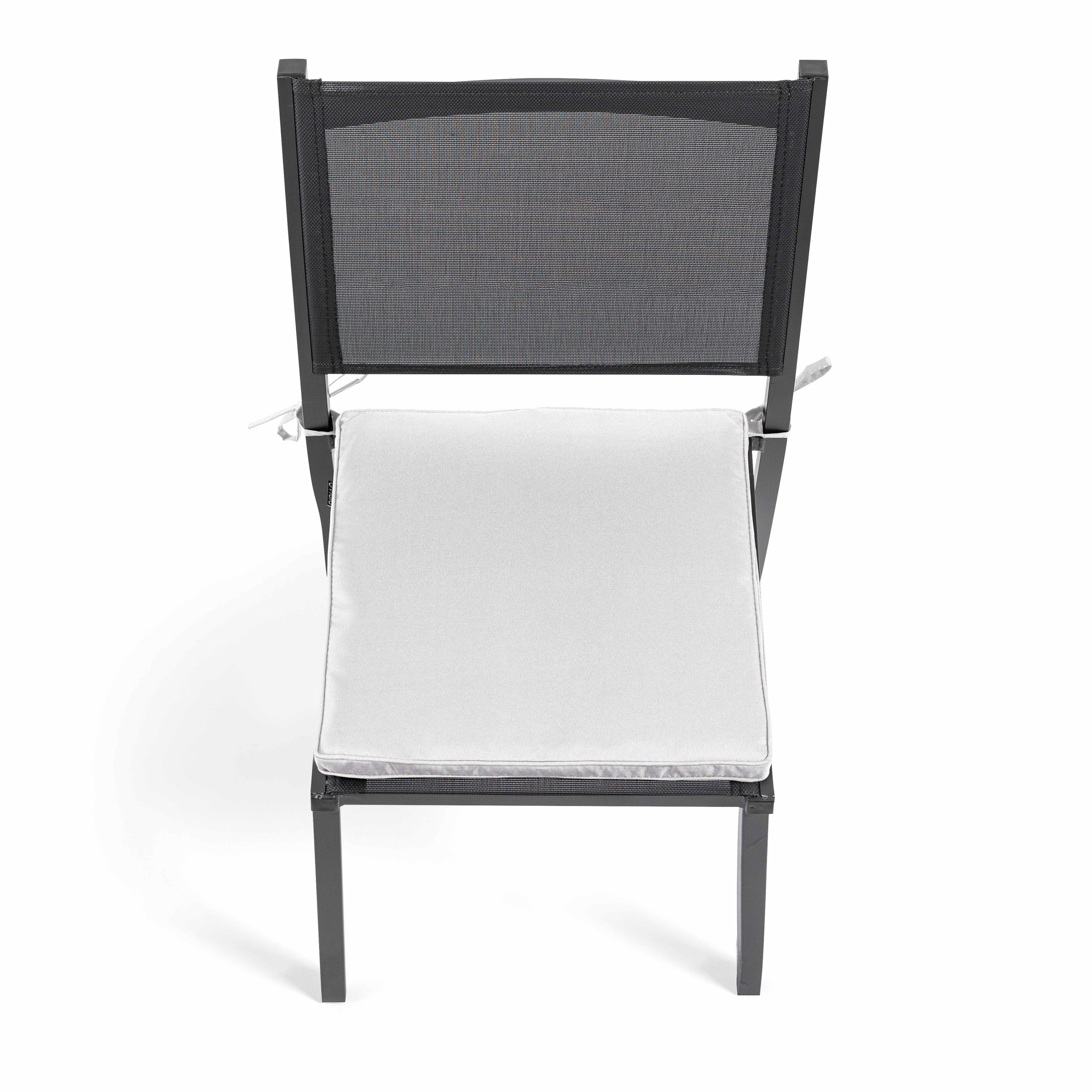 Lot de 2 galettes de chaise ou coussins d'assise à mémoire de forme écru, 40  x 40 cm