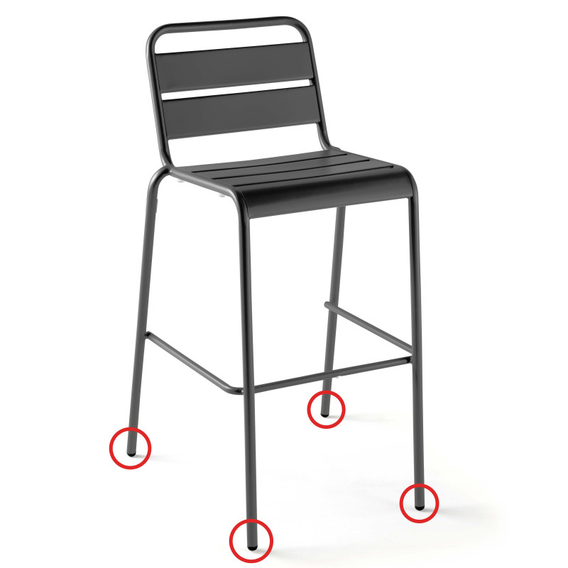 Jeu de 16 protège-pieds de chaise (extérieur, élastique, rond, 27-35 mm,  transparent) [O-RO-27-35-TE] - Caps and Buffers B.V.