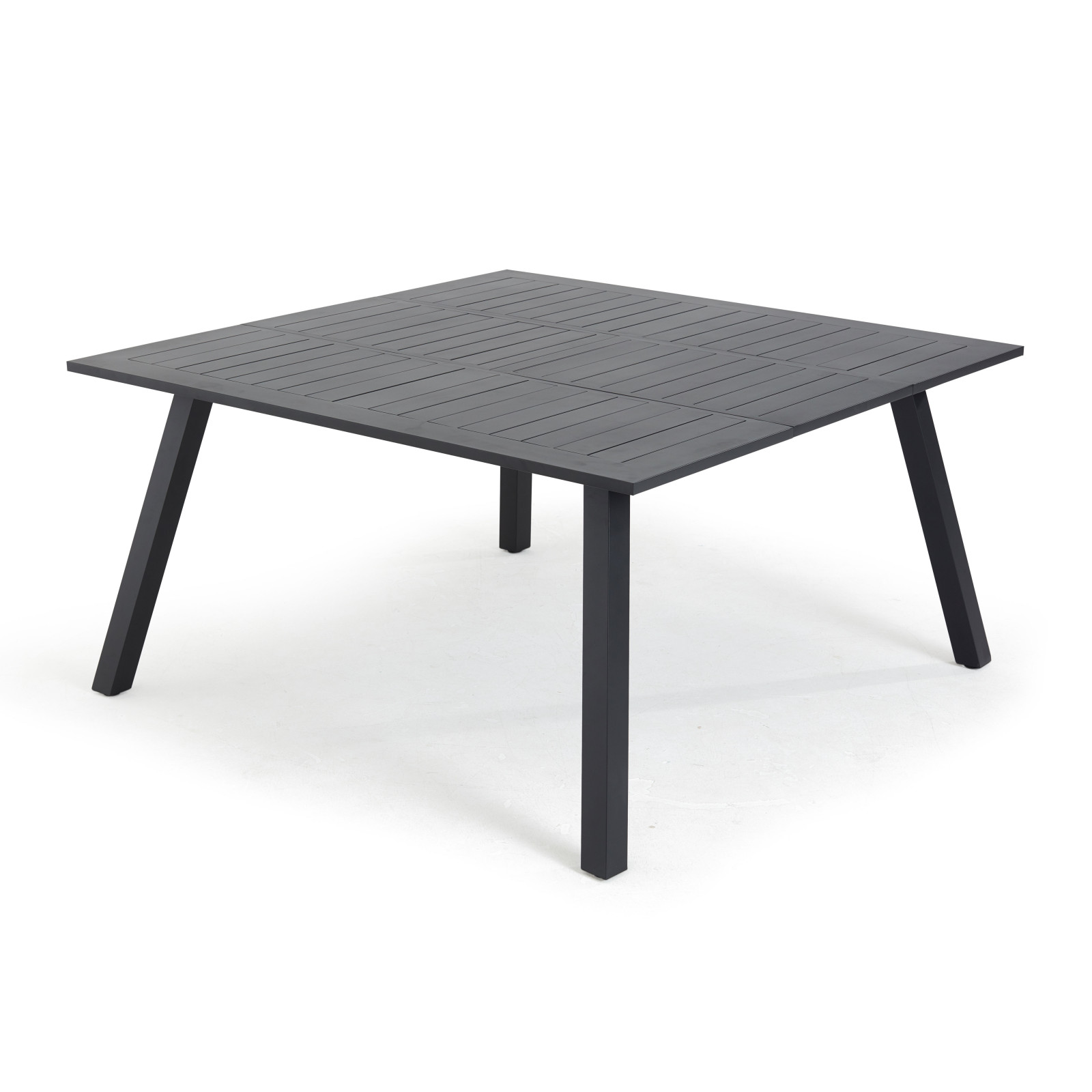 Table de jardin carrée extensible 100 / 145 cm en aluminium