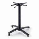 Pied de table avec système inclinable en aluminium noir