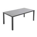 Table de jardin en céramique gris anthracite (185 x 95 x 74 cm)