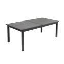 Table de jardin extensible aluminium et bois composite (200/300 x 97 x 75 cm)