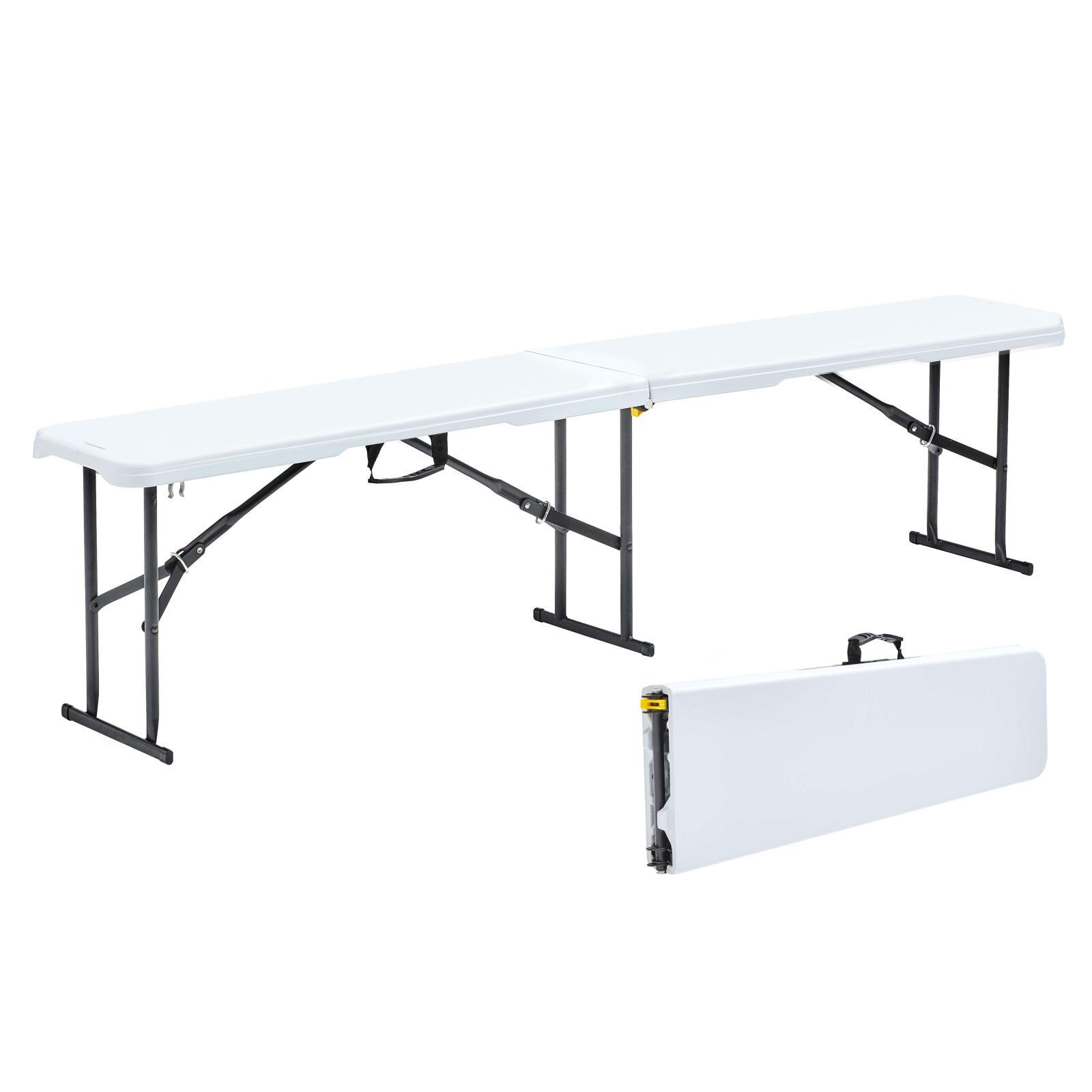 Ensemble table et bancs pliants largeur 70 cm épicéa 3 pièces