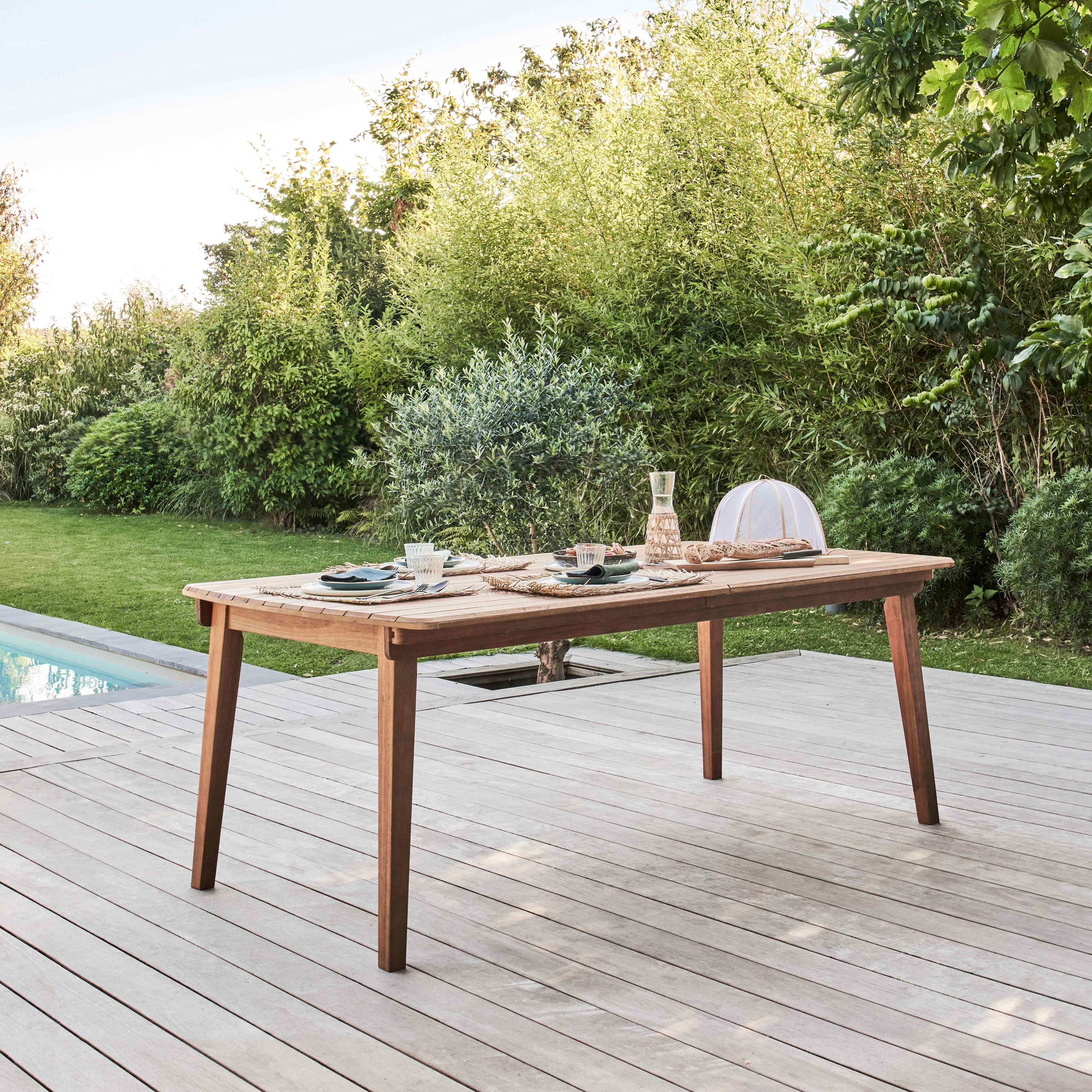 Table de jardin extensible sur 1 côté - Aluminium - 180/240 x 100