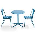 Table de jardin bistrot rabattable 70 x 72 cm et 2 chaises en métal