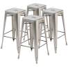 Lot de 4 tabourets de bar mat