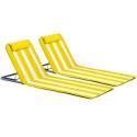 Lot de 2 matelas de plage pliants, inclinables 5 positions