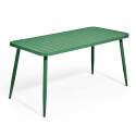 Table de jardin rectangulaire (150 x 75 x 75 cm) en aluminium