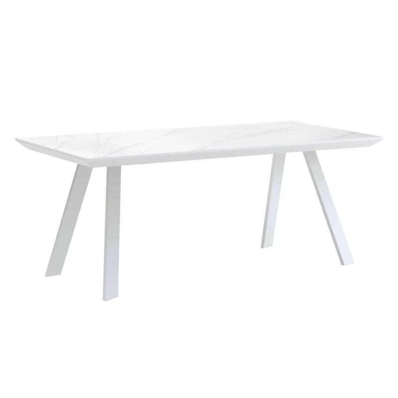 Table avec plateau en céramique esprit scandinave 8 personnes