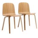 Lot de 2 chaises en contreplaqué FSC®