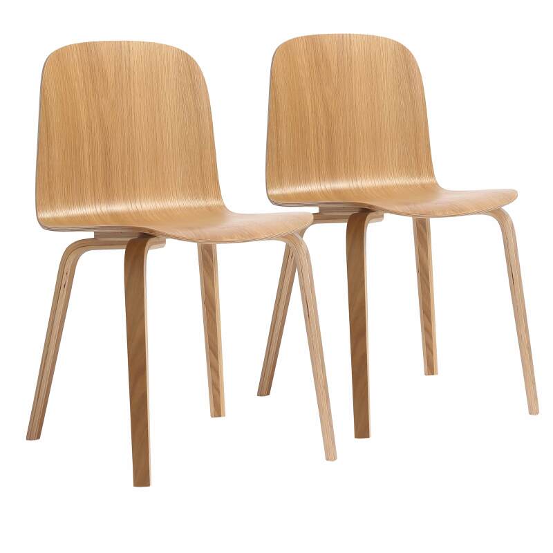 Lot de 2 chaises en contreplaqué FSC®