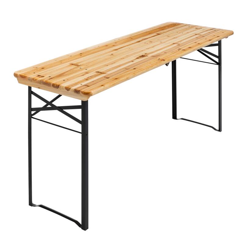 Table de brasserie pliante en bois 180 cm