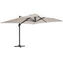 Parasol déporté rectangulaire inclinable et rotatif 360° (4 x 3m)