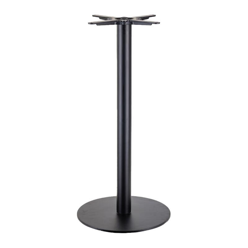 Pied de table haut en acier et fonte noir ⌀45x108 cm