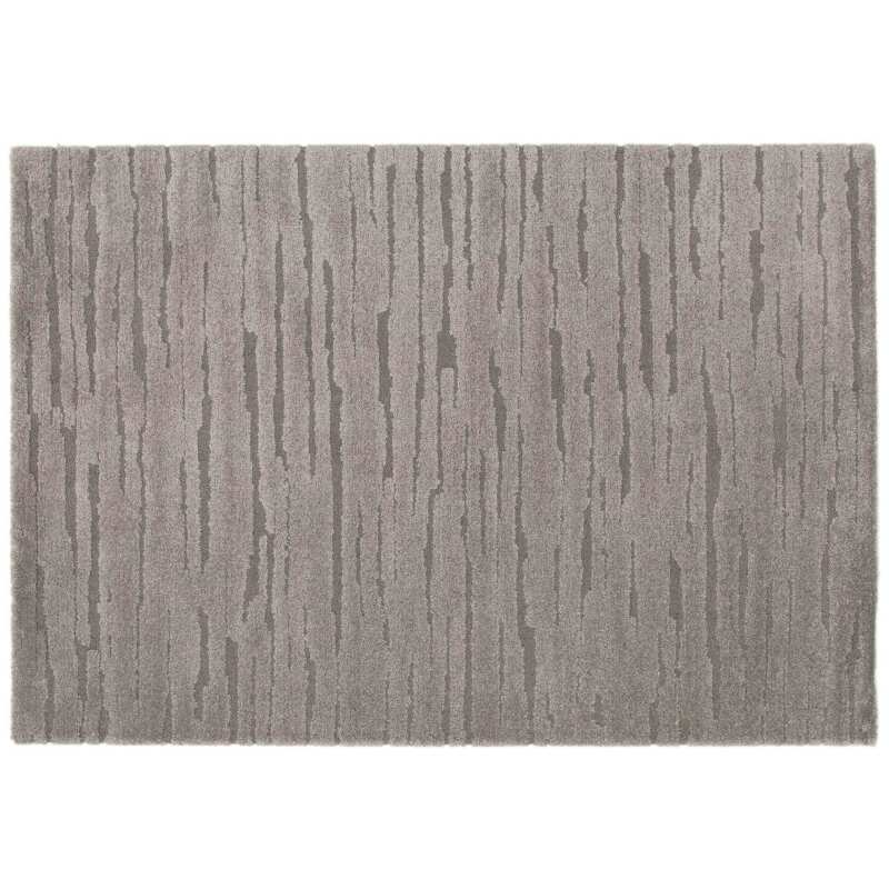 Tapis shaggy rectangulaire en polyester et polypropylène