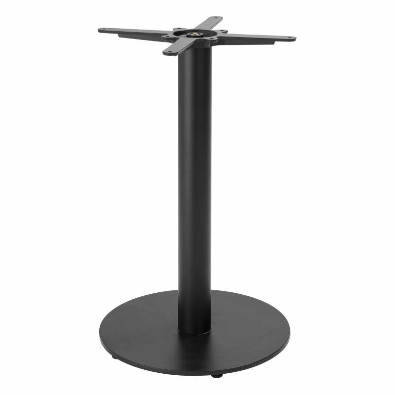 Pied de table en acier et fonte noir ⌀45x72 cm