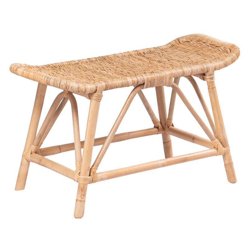 Banc en rotin naturel