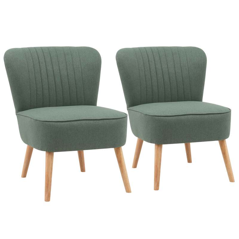 Lot de 2 fauteuils crapaud en tissu