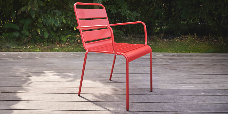 Chaise Palavas coloris rouge