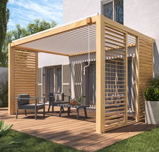 Tout savoir sur une pergola bioclimatique adossée